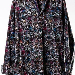 Luchiano Visconti Black Label Multicolor Baroque Cotton Shirt XL